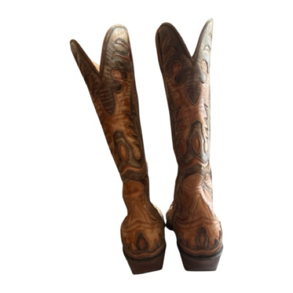 ❤️ Lucchese Classics Women’s Brown Western Cowboy Boots w/ Embroidered Design ❤️ - Picture 6 of 13